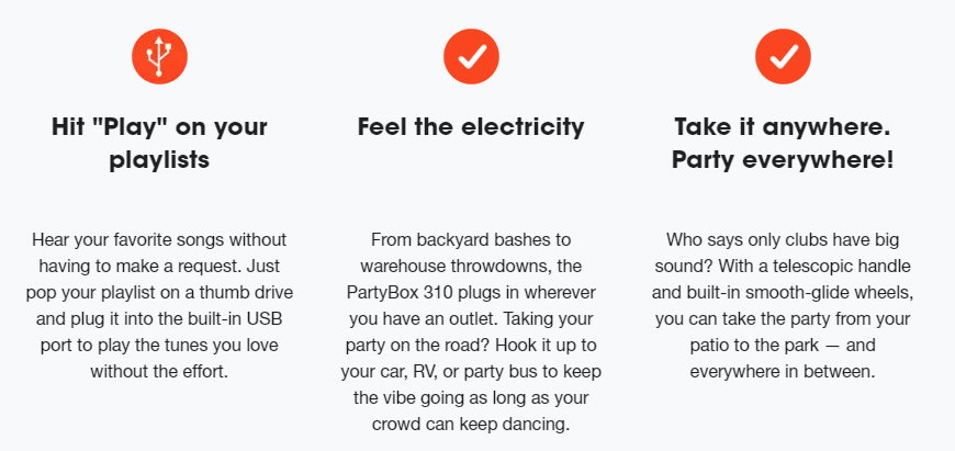 Features of the JBL Partybox 310